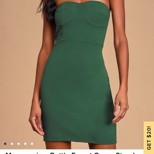 New without tag strapless green bodycon dress
